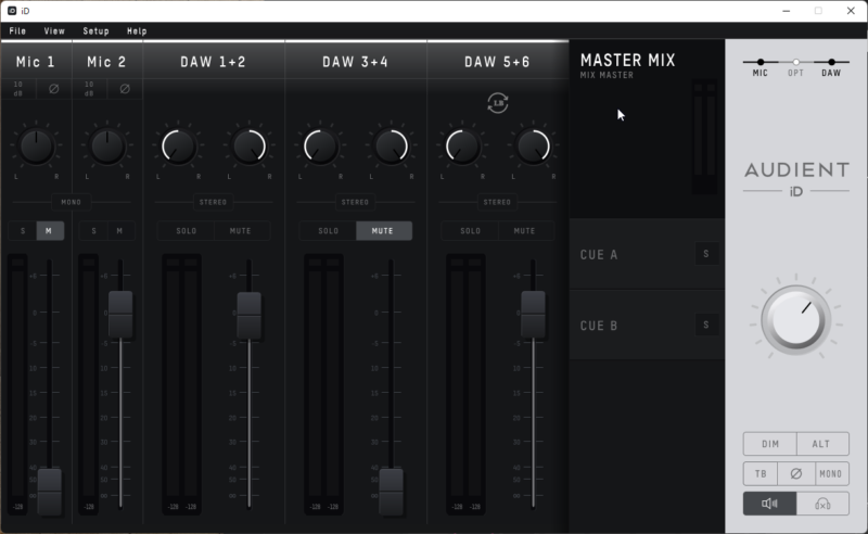 Audient iD14MK2でループバック機能を使ってOBSで配信設定、Discordをループバックに設定する方法